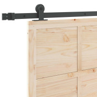 Produktbild för Skjutdörr Naturlig 90 x 208 cm Massiv furu
