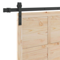 Produktbild för Skjutdörr Naturlig 80 x 208 cm Massiv furu