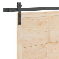 Produktbild för Skjutdörr Naturlig 80 x 208 cm Massiv furu