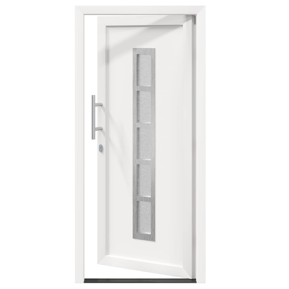 Produktbild för Framdörr Vit 98 x 208 cm PVC