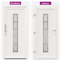 Produktbild för Framdörr Vit 108 x 208 cm PVC