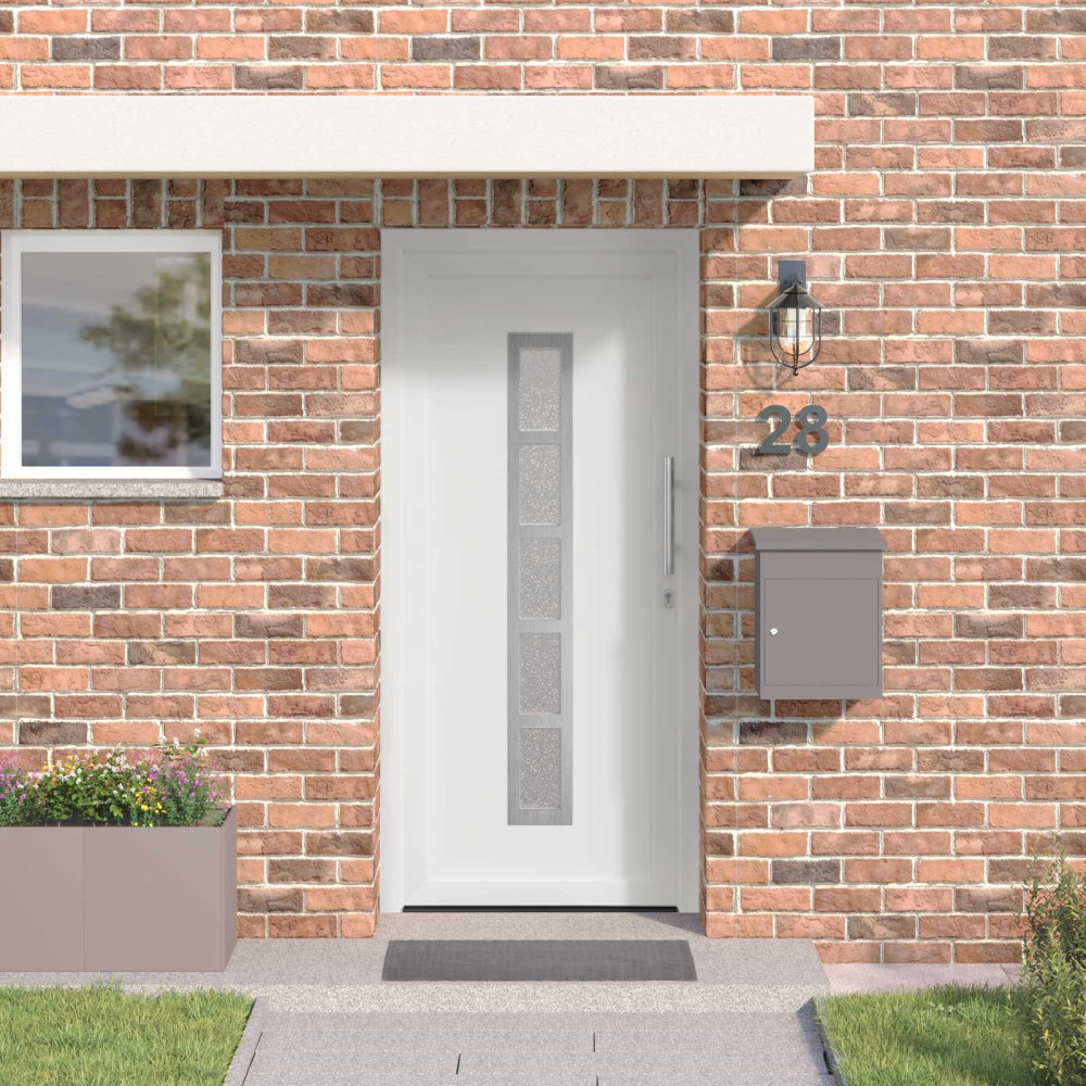 Produktbild för Framdörr Vit 98 x 208 cm PVC