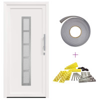 Produktbild för Framdörr Vit 98 x 208 cm PVC