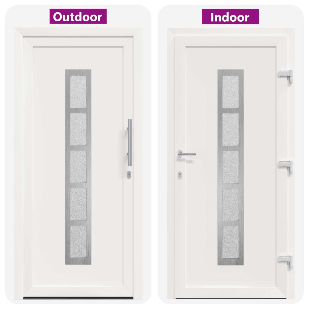 Produktbild för Framdörr Vit 98 x 208 cm PVC