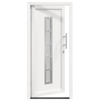 Produktbild för Framdörr Vit 108 x 208 cm PVC