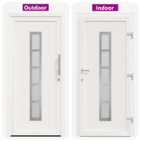 Produktbild för Framdörr Vit 108 x 208 cm PVC
