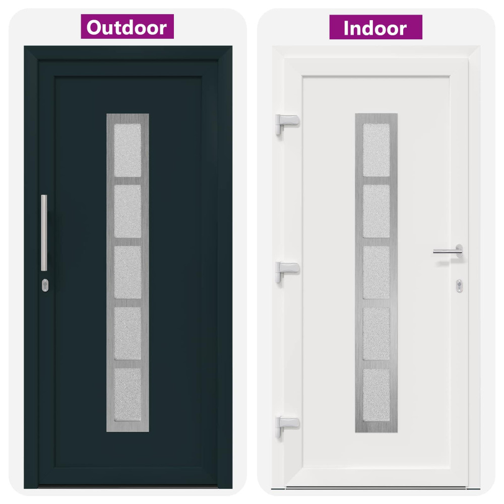 Produktbild för Framdörr Antracit 88 x 200 cm PVC