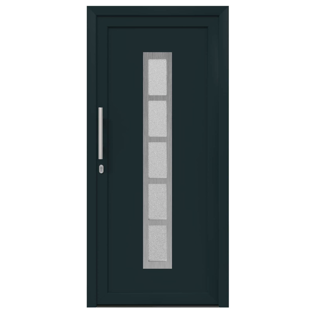Produktbild för Framdörr Antracit 98 x 208 cm PVC