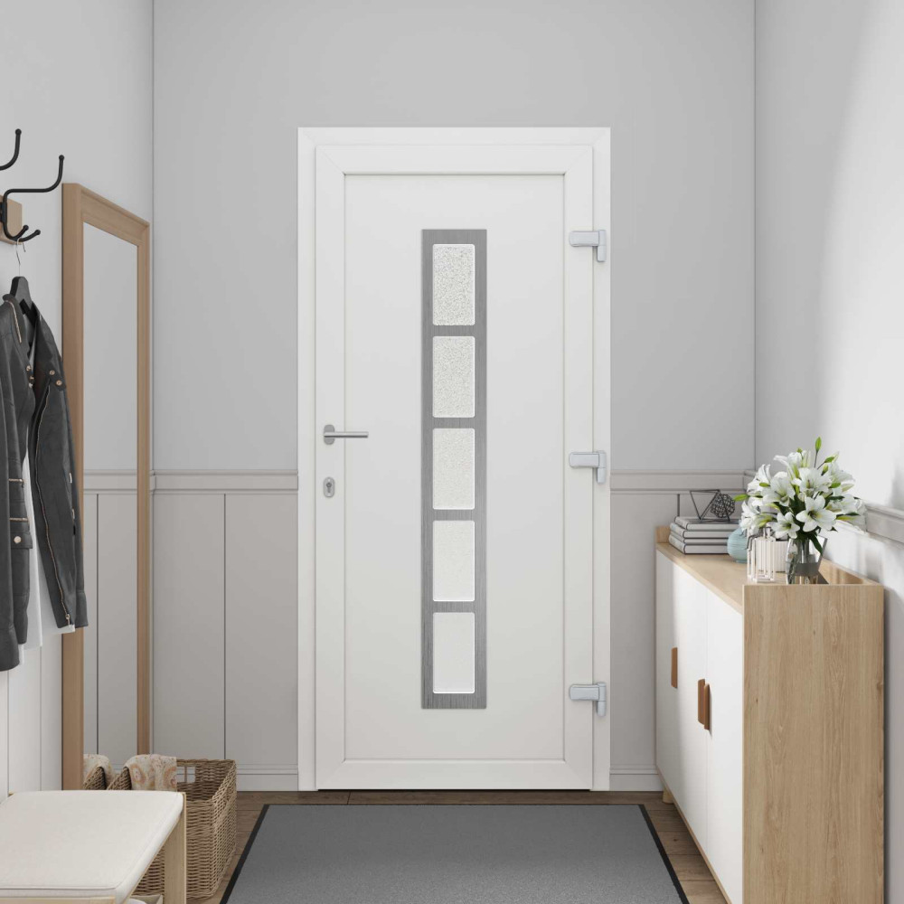 Produktbild för Framdörr Antracit 98 x 208 cm PVC