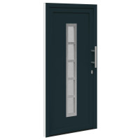 Produktbild för Framdörr Antracit 98 x 208 cm PVC