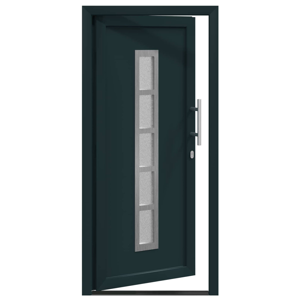Produktbild för Framdörr Antracit 98 x 208 cm PVC