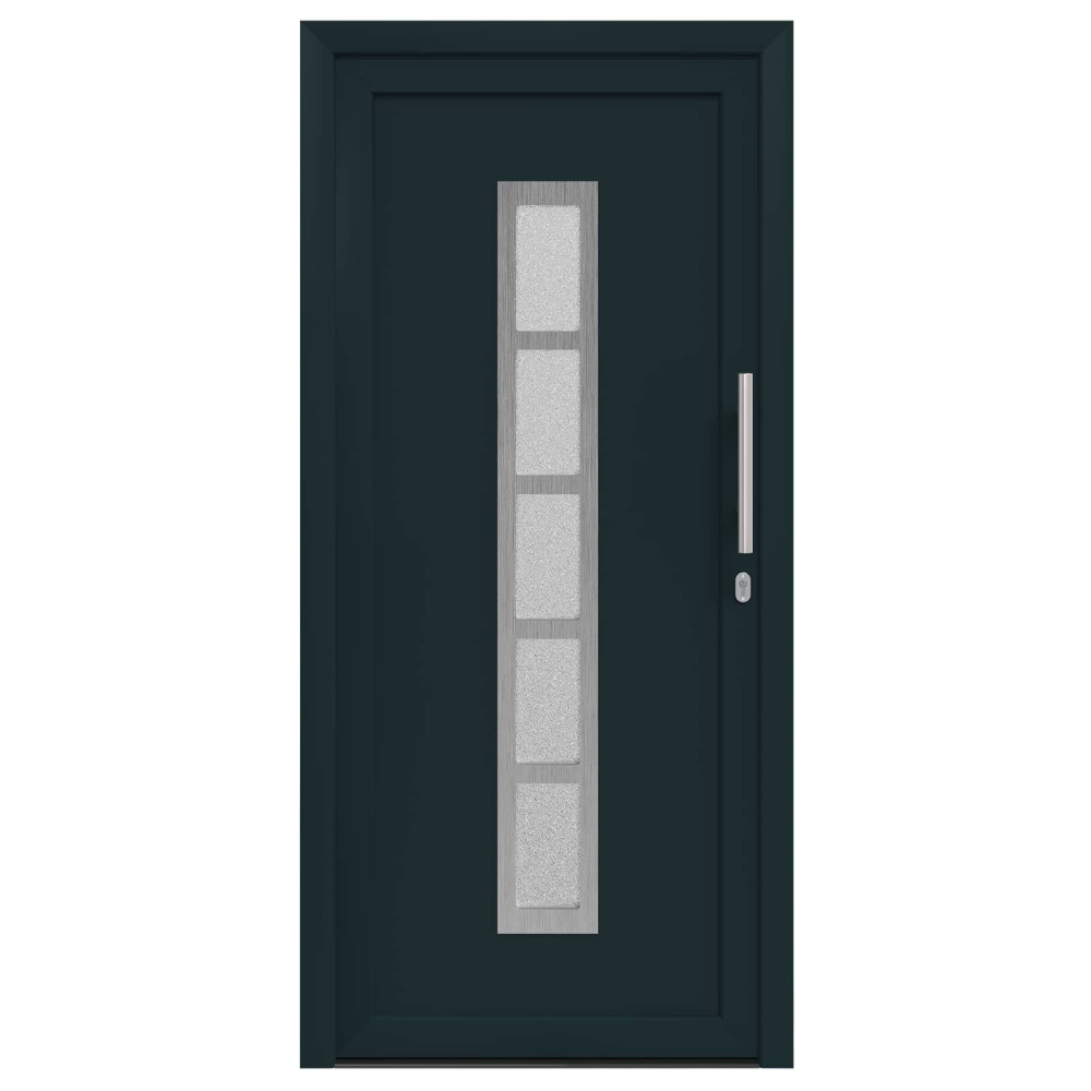 Produktbild för Framdörr Antracit 98 x 208 cm PVC