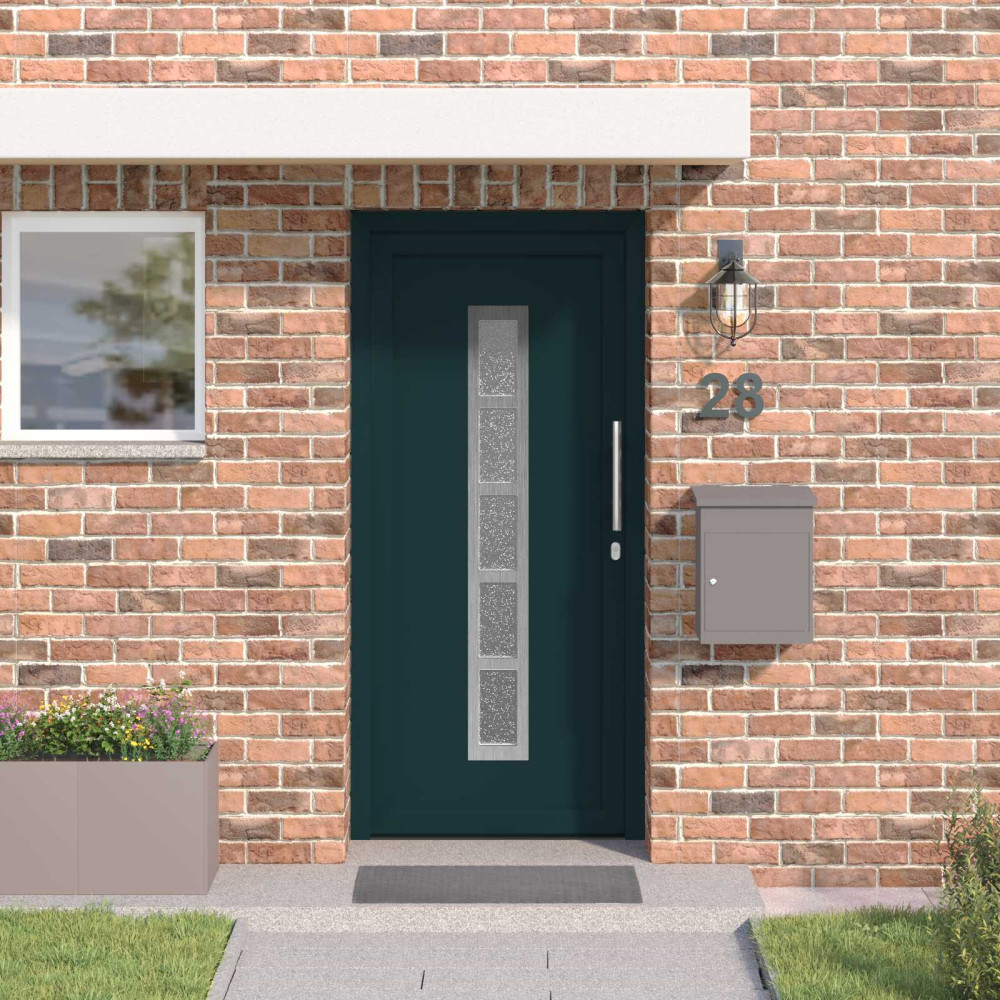 Produktbild för Framdörr Antracit 108 x 208 cm PVC