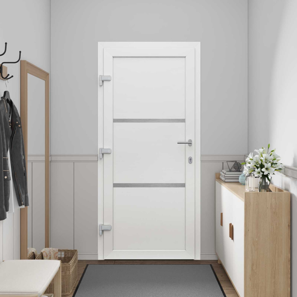 Produktbild för Framdörr Vit 88 x 200 cm PVC