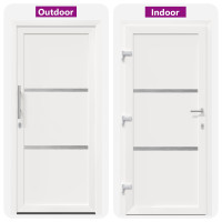Produktbild för Framdörr Vit 108 x 208 cm PVC