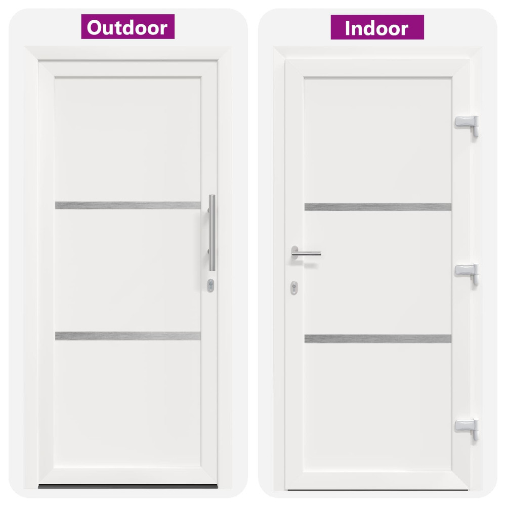 Produktbild för Framdörr Vit 88 x 200 cm PVC