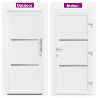Produktbild för Framdörr Vit 88 x 200 cm PVC