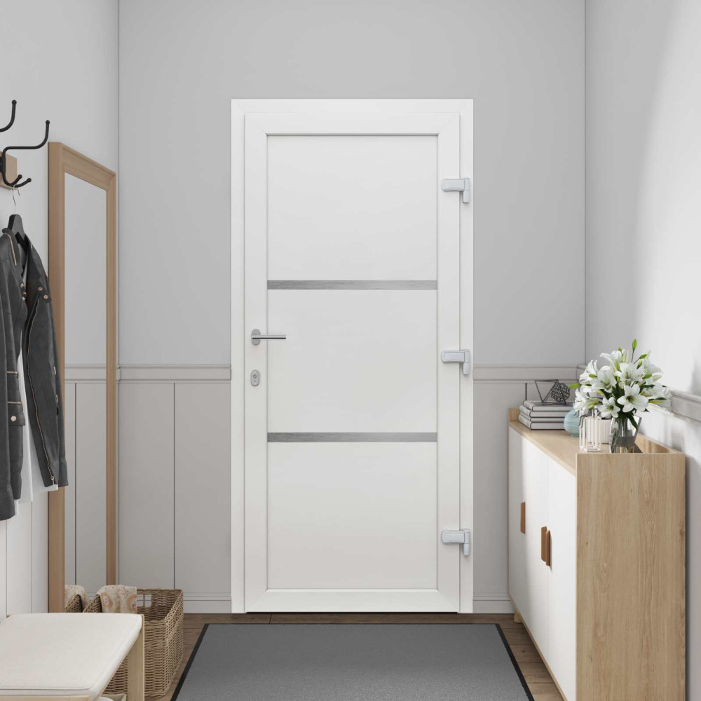 Produktbild för Framdörr Vit 98 x 200 cm PVC