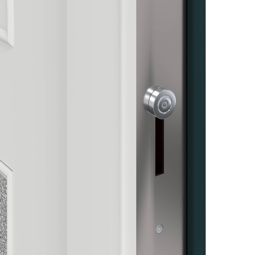 Produktbild för Framdörr Antracit 98 x 208 cm PVC