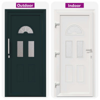 Produktbild för Framdörr Antracit 98 x 208 cm PVC