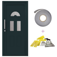 Produktbild för Framdörr Antracit 110 x 210 cm PVC