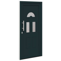 Produktbild för Framdörr Antracit 110 x 210 cm PVC