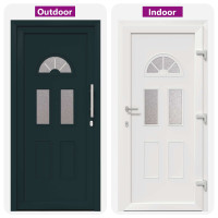 Produktbild för Framdörr Antracit 98 x 198 cm PVC