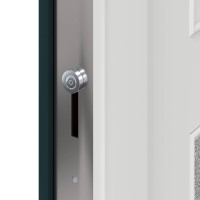 Produktbild för Framdörr Antracit 98 x 208 cm PVC