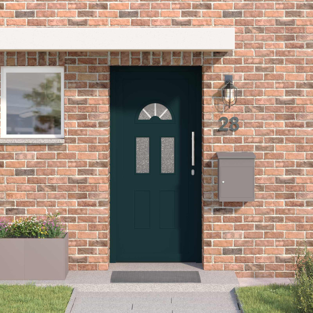 Produktbild för Framdörr Antracit 110 x 210 cm PVC