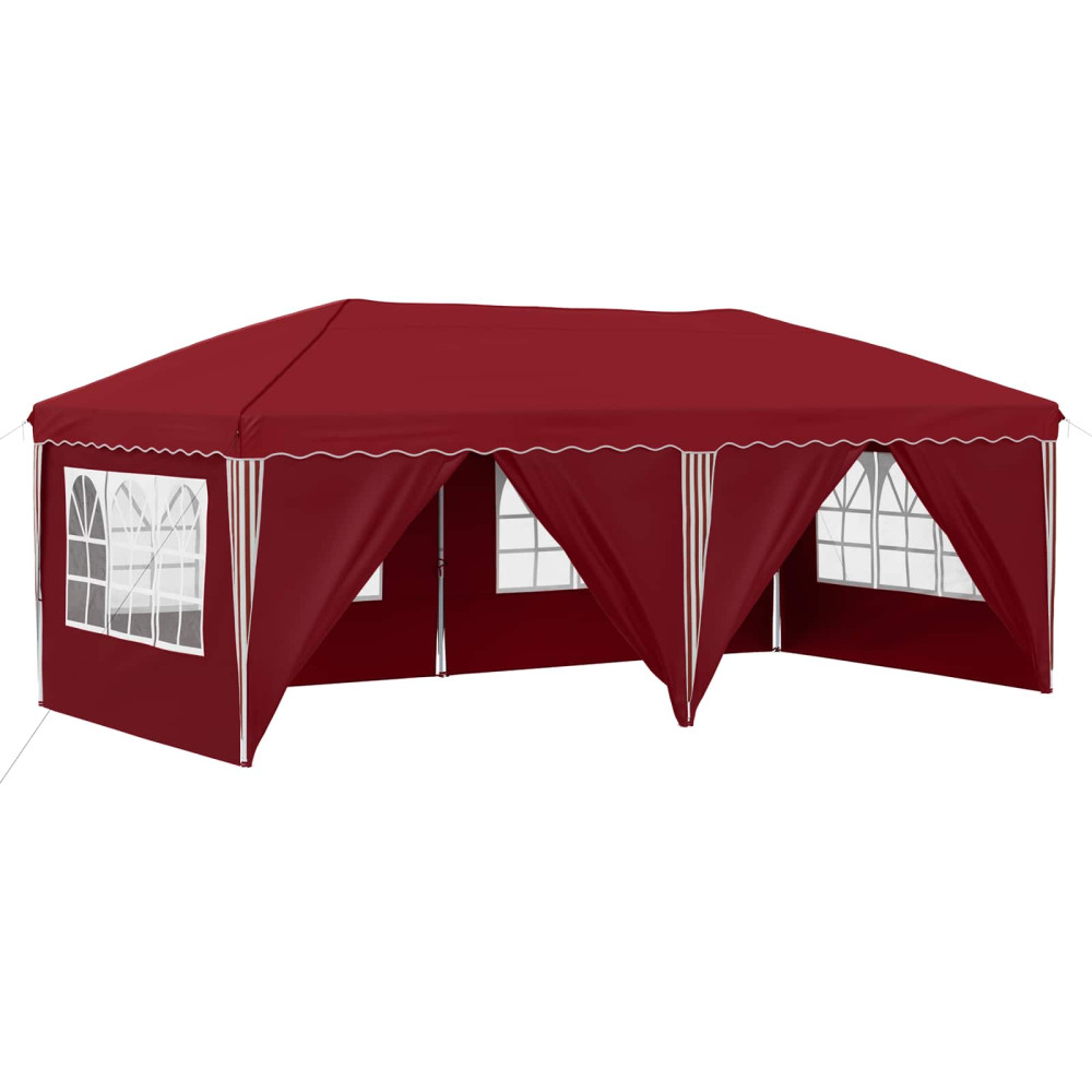 Produktbild för Pop-up Partytält 575 x 288 x 245 cm Vinröd
