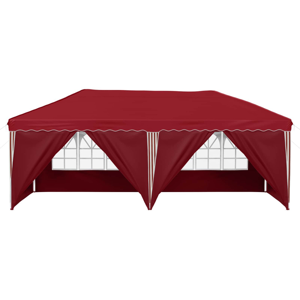 Produktbild för Pop-up Partytält 575 x 288 x 245 cm Vinröd