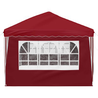 Produktbild för Pop-up Partytält 575 x 288 x 245 cm Vinröd