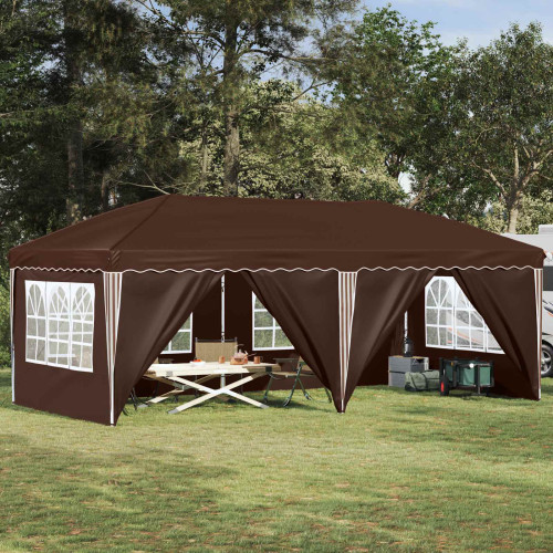 vidaXL Pop-up Partytält 575 x 288 x 245 cm Brun - Partytält & Paviljoner