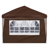 Produktbild för Pop-up Partytält 575 x 288 x 245 cm Brun