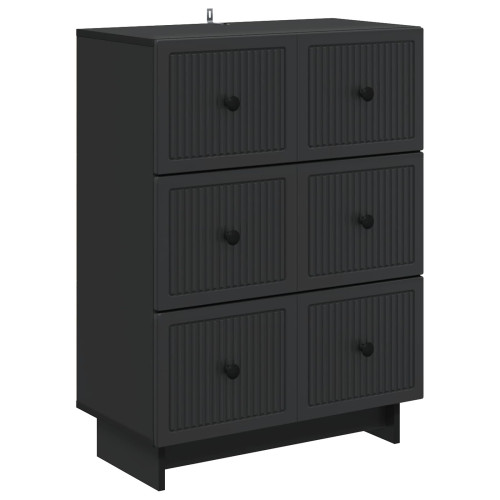 vidaXL Lådans skåp Svart 66 x 34,5 x 90 cm Konstruerat trä