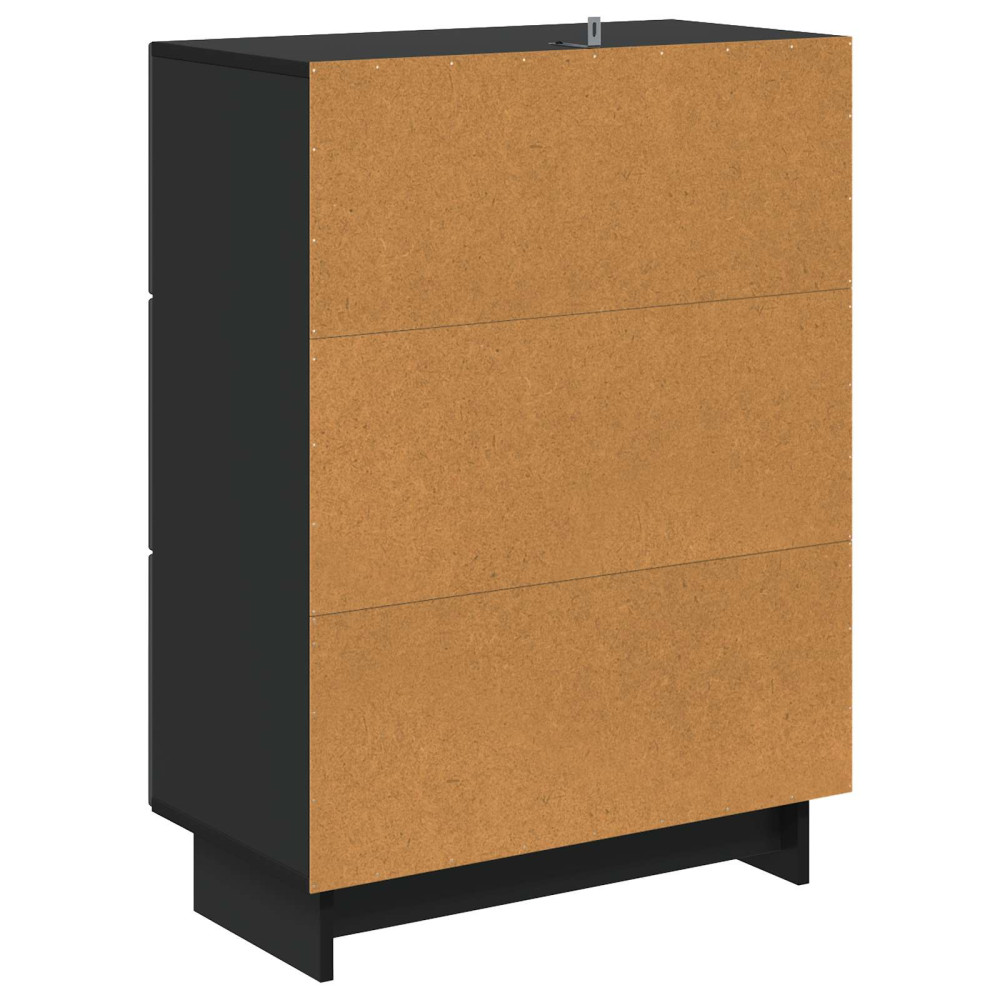 Produktbild för Lådans skåp Svart 66 x 34,5 x 90 cm Konstruerat trä