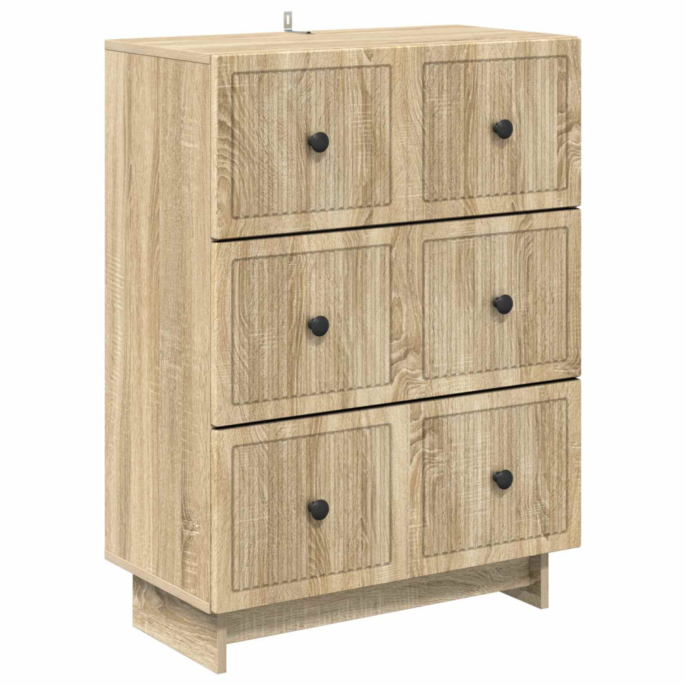 Produktbild för Lådans skåp Sonoma-ek 66 x 34,5 x 90 cm Konstruerat trä