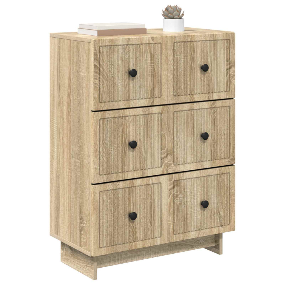 Produktbild för Lådans skåp Sonoma-ek 66 x 34,5 x 90 cm Konstruerat trä