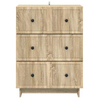 Produktbild för Lådans skåp Sonoma-ek 66 x 34,5 x 90 cm Konstruerat trä