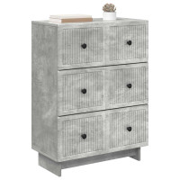 Produktbild för Lådans skåp Betonggrå 66 x 34,5 x 90 cm Konstruerat trä