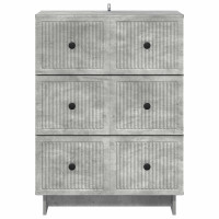Produktbild för Lådans skåp Betonggrå 66 x 34,5 x 90 cm Konstruerat trä
