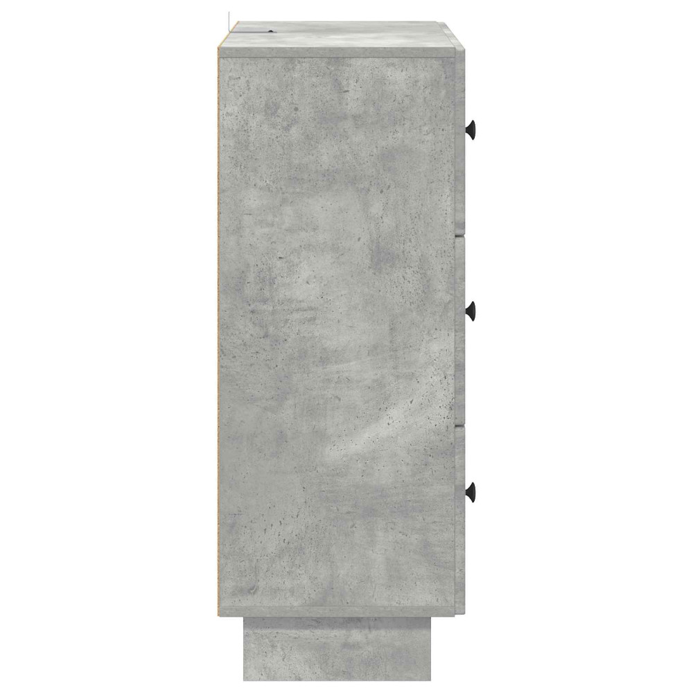 Produktbild för Lådans skåp Betonggrå 66 x 34,5 x 90 cm Konstruerat trä