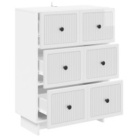 Produktbild för Lådans skåp Vit högglans 66 x 34,5 x 90 cm Konstruerat trä