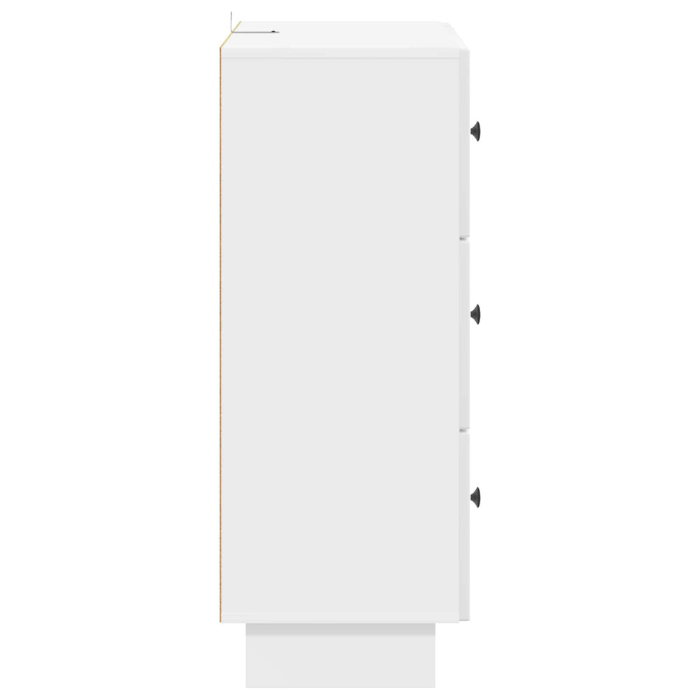 Produktbild för Lådans skåp Vit högglans 66 x 34,5 x 90 cm Konstruerat trä