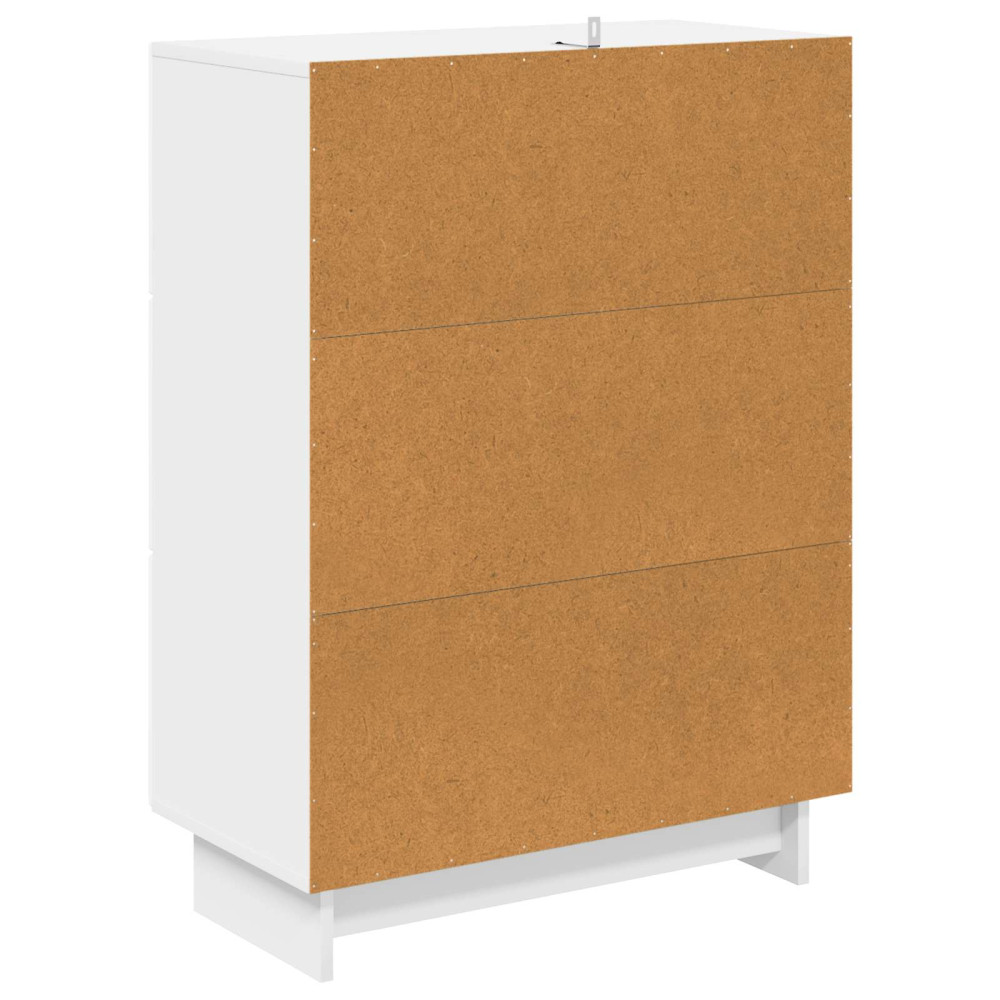 Produktbild för Lådans skåp Vit högglans 66 x 34,5 x 90 cm Konstruerat trä