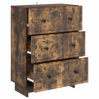 Produktbild för Lådans skåp Rökt ek 66 x 34,5 x 90 cm Konstruerat trä