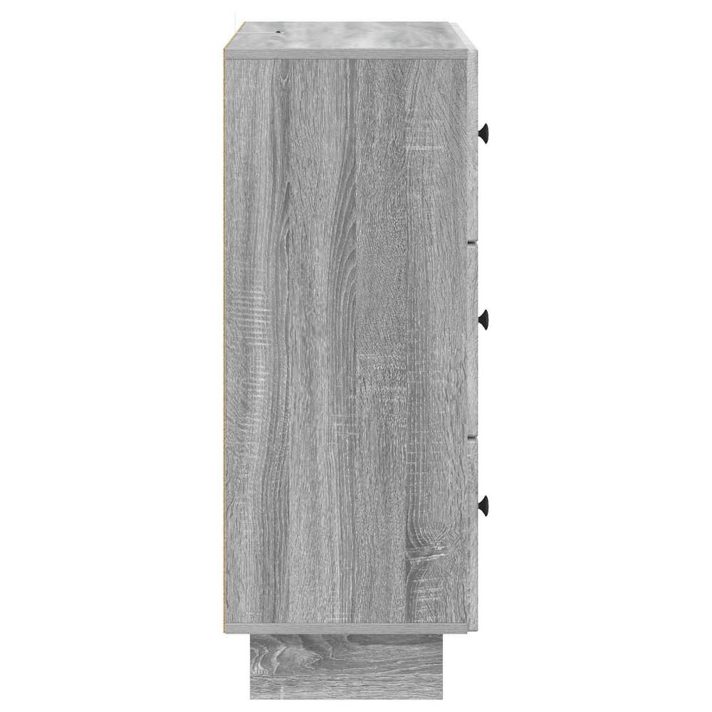 Produktbild för Lådans skåp Grå sonoma-ek 66 x 34,5 x 90 cm Konstruerat trä