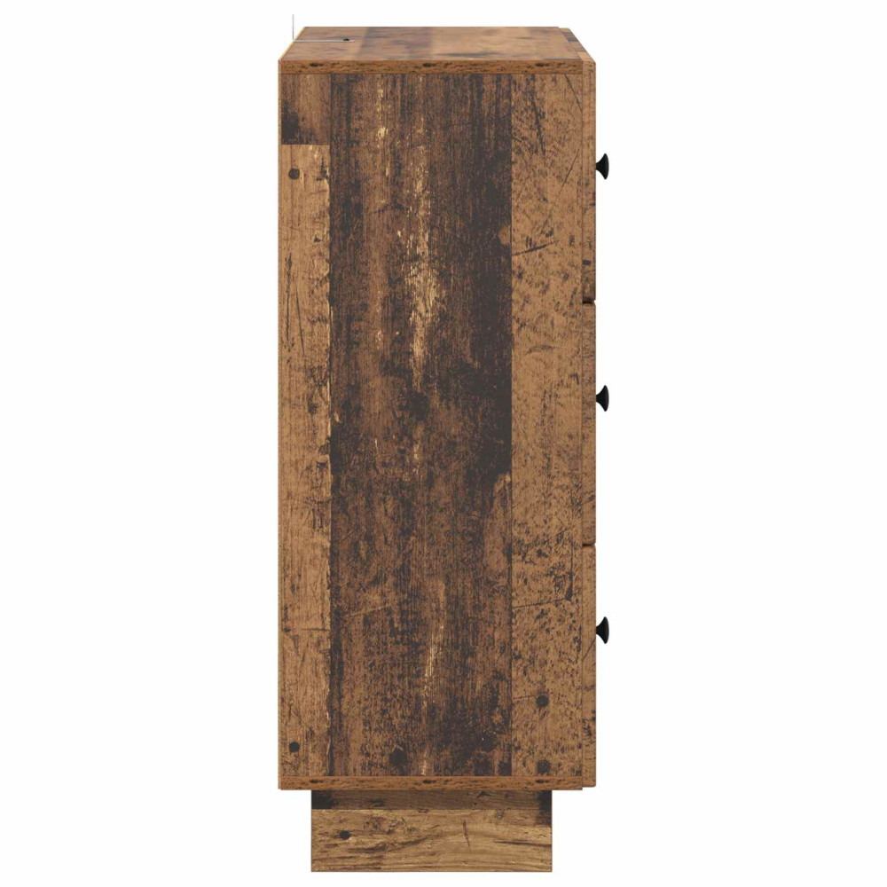 Produktbild för Lådans skåp Gammalt trä 66 x 34,5 x 90 cm Konstruerat trä