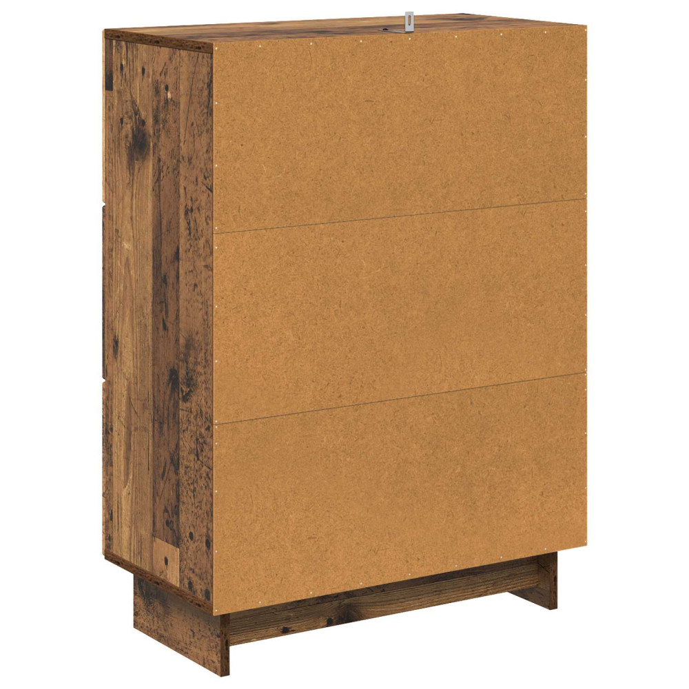 Produktbild för Lådans skåp Gammalt trä 66 x 34,5 x 90 cm Konstruerat trä