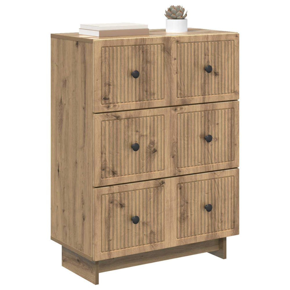 Produktbild för Lådans skåp Artisan-ek 66 x 34,5 x 90 cm Konstruerat trä